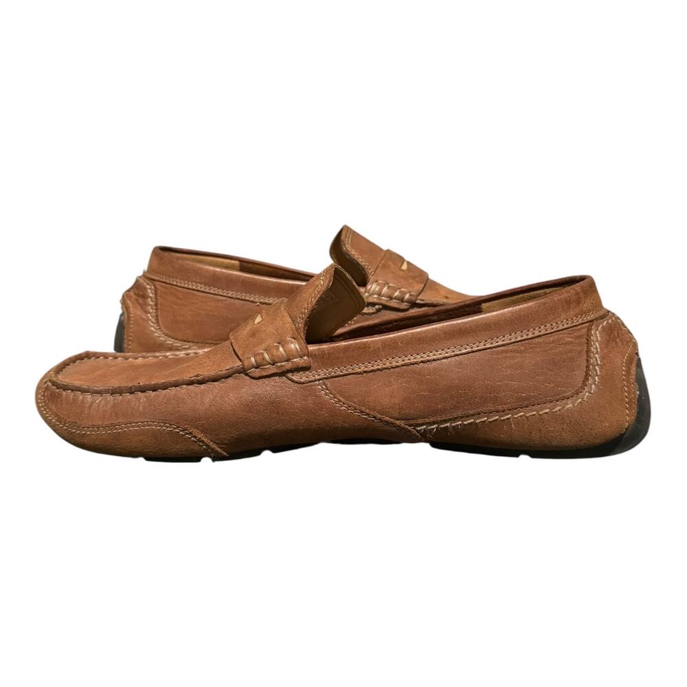 Clarks Men’s Ashmont Way Brown Cognac Leather Driving Loafer 9 G - Picture 7 of 9